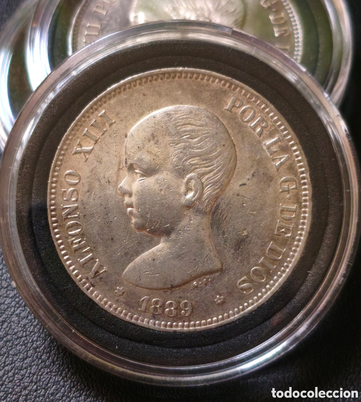 Monedas de Espa&ntilde;a: Espa&ntilde;a 5 Pesetas 1889 *18*89 MPM Alfonso XIII BC+