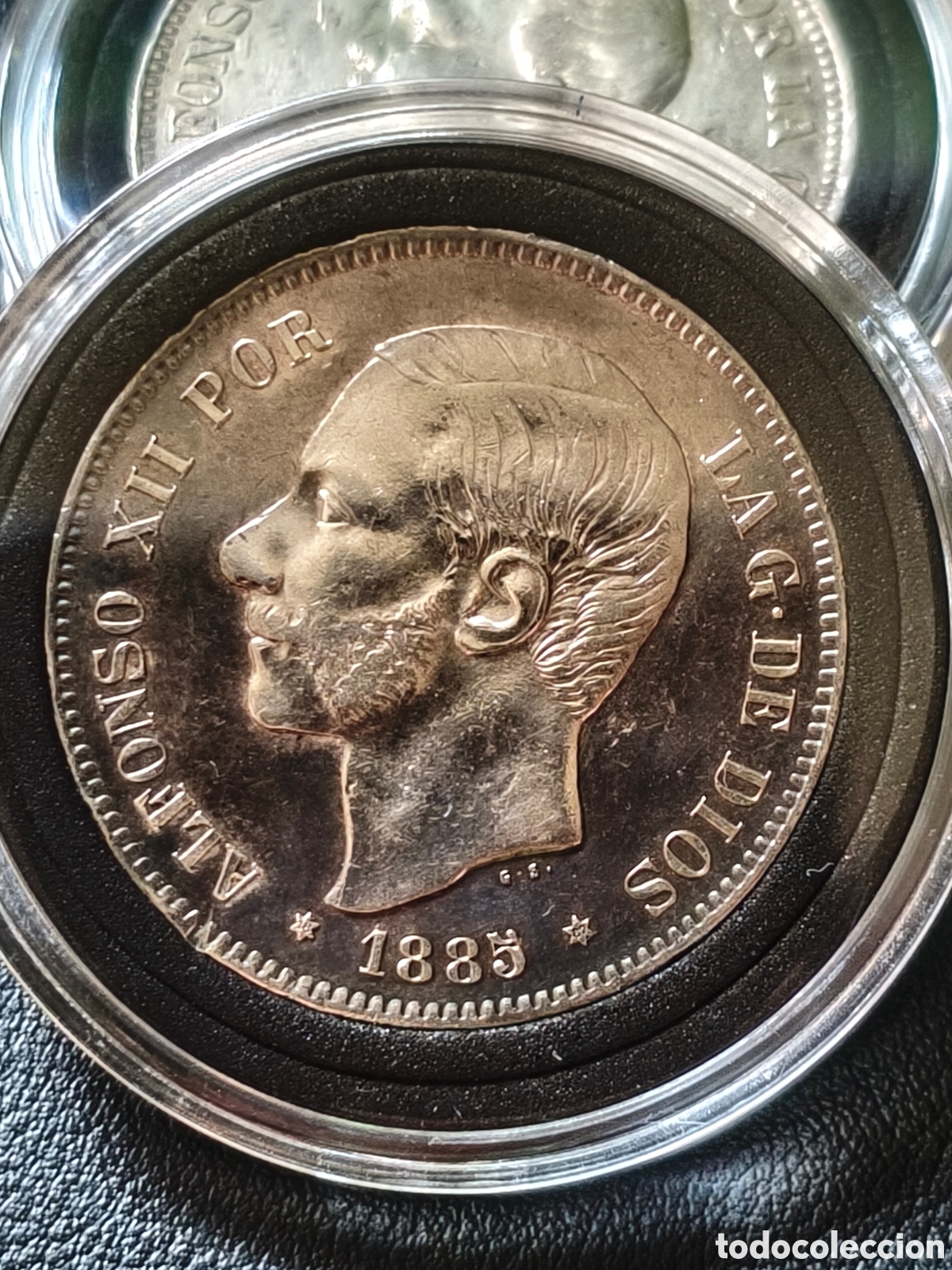 Monedas de Espa&ntilde;a: Espa&ntilde;a 5 Pesetas 1885 *18*87 MSM Alfonso II BC+