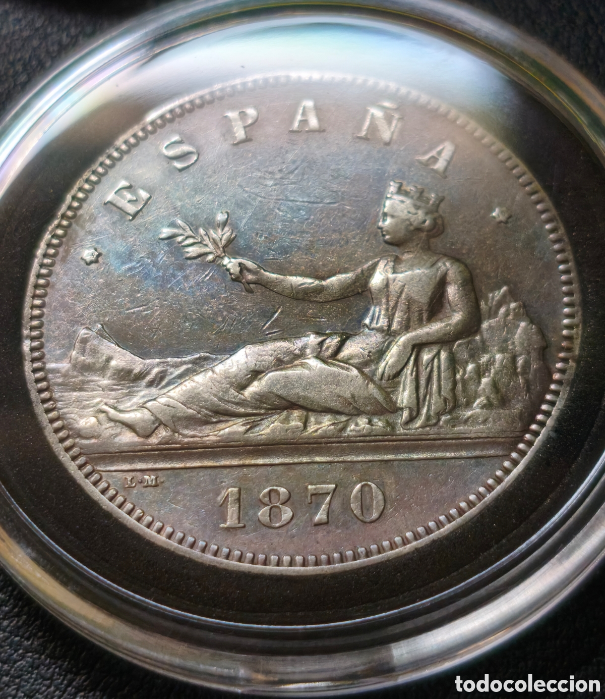 Monedas de Espa&ntilde;a: Espa&ntilde;a 5 Pesetas 1870 *18*70 SNM Gobierno Provisional BC+