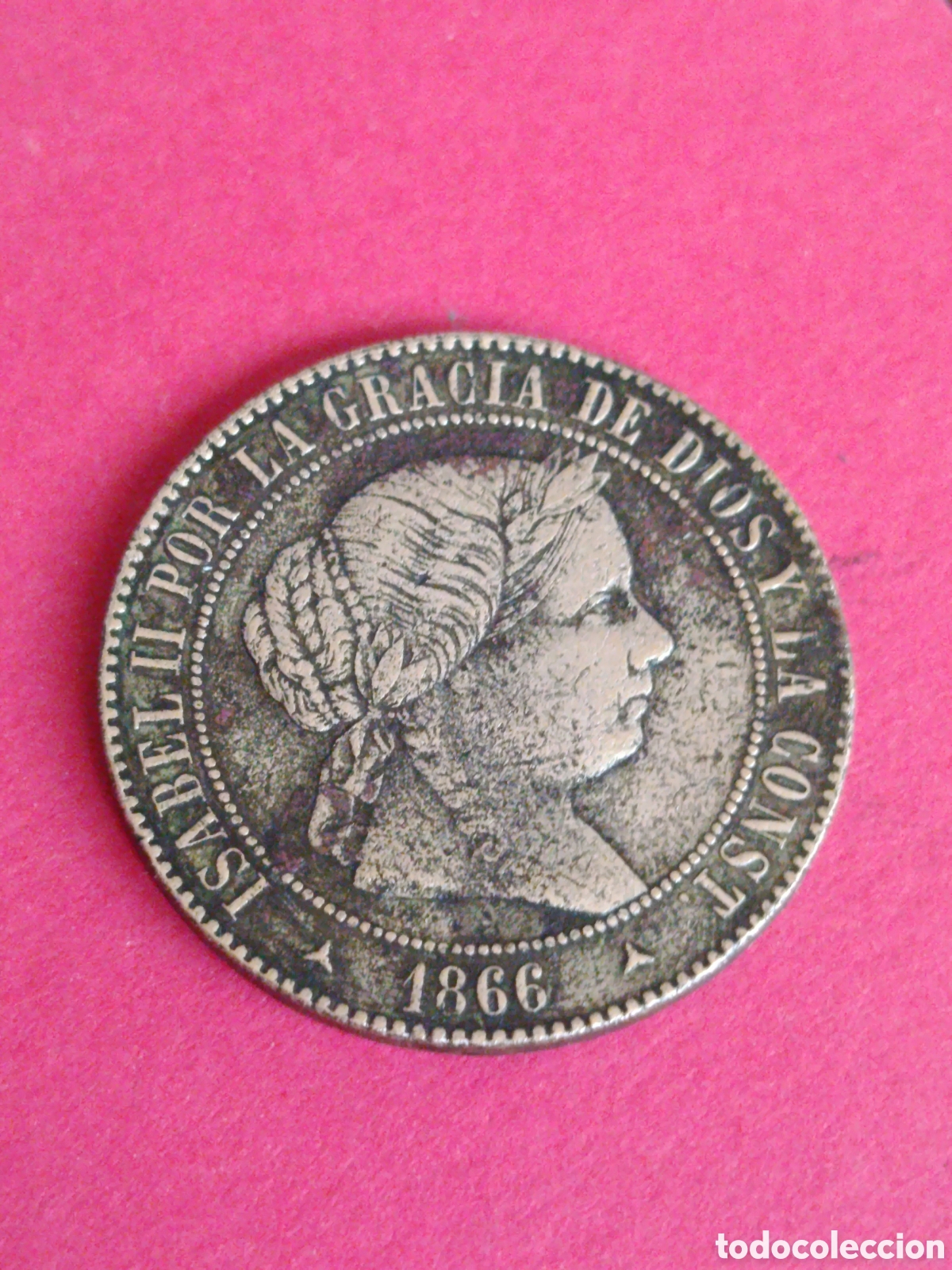 Monedas de Espa&ntilde;a: ISABEL II. 5 C&Eacute;NTIMOS DE ESCUDO. 1866. SEGOVIA.