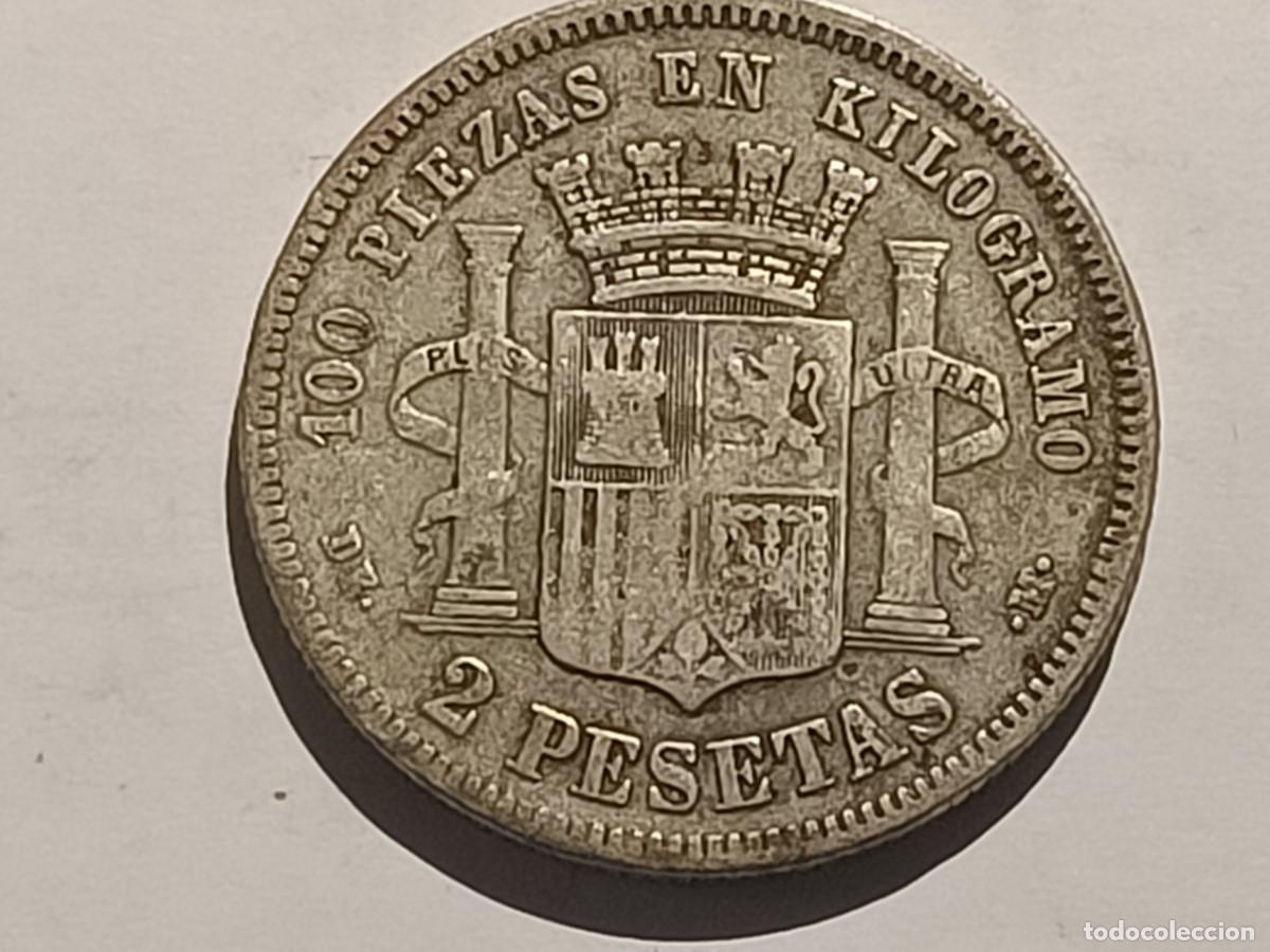 Monedas de Espa&ntilde;a: Moneda de Espa&ntilde;a. Gobierno provisional. 2 pesetas 1870