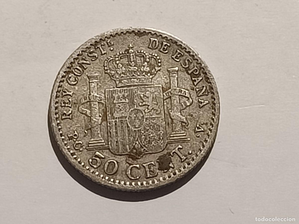 Monedas de Espa&ntilde;a: Moneda de Espa&ntilde;a. 50 centimos. 1904 PC V