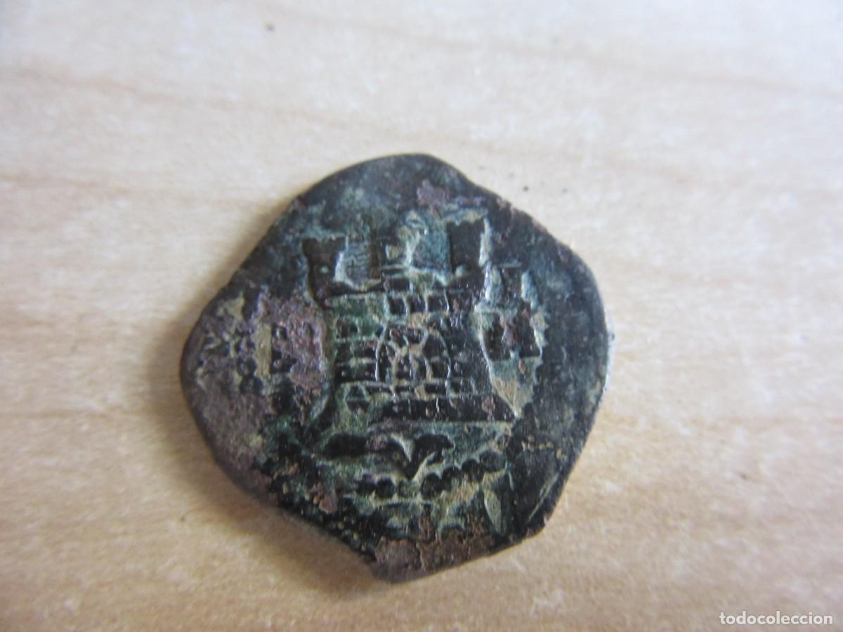 Monedas de Espa&ntilde;a: 2 cuartos de Felipe II 1556 -1598 Ceca Segovia