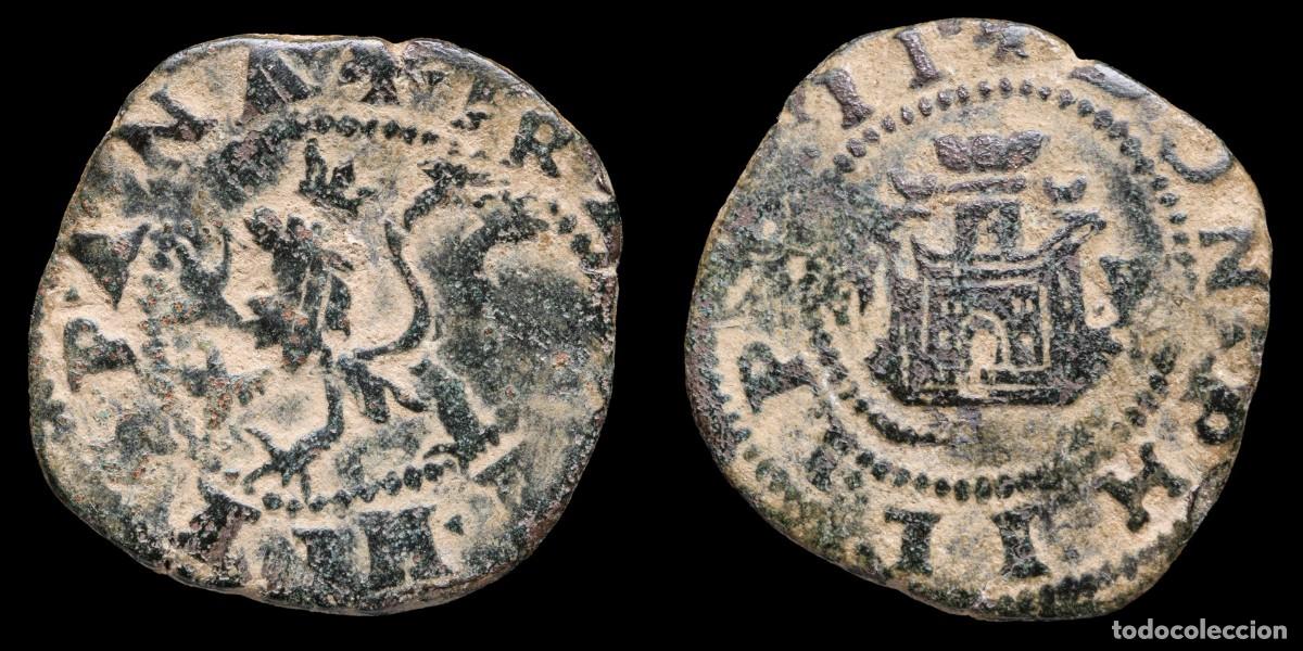 Monedas de Espa&ntilde;a: 1556-1598, 2 Maravedis Philips II, Coru&ntilde;a Mint - 22 mm / 4,44 gr.