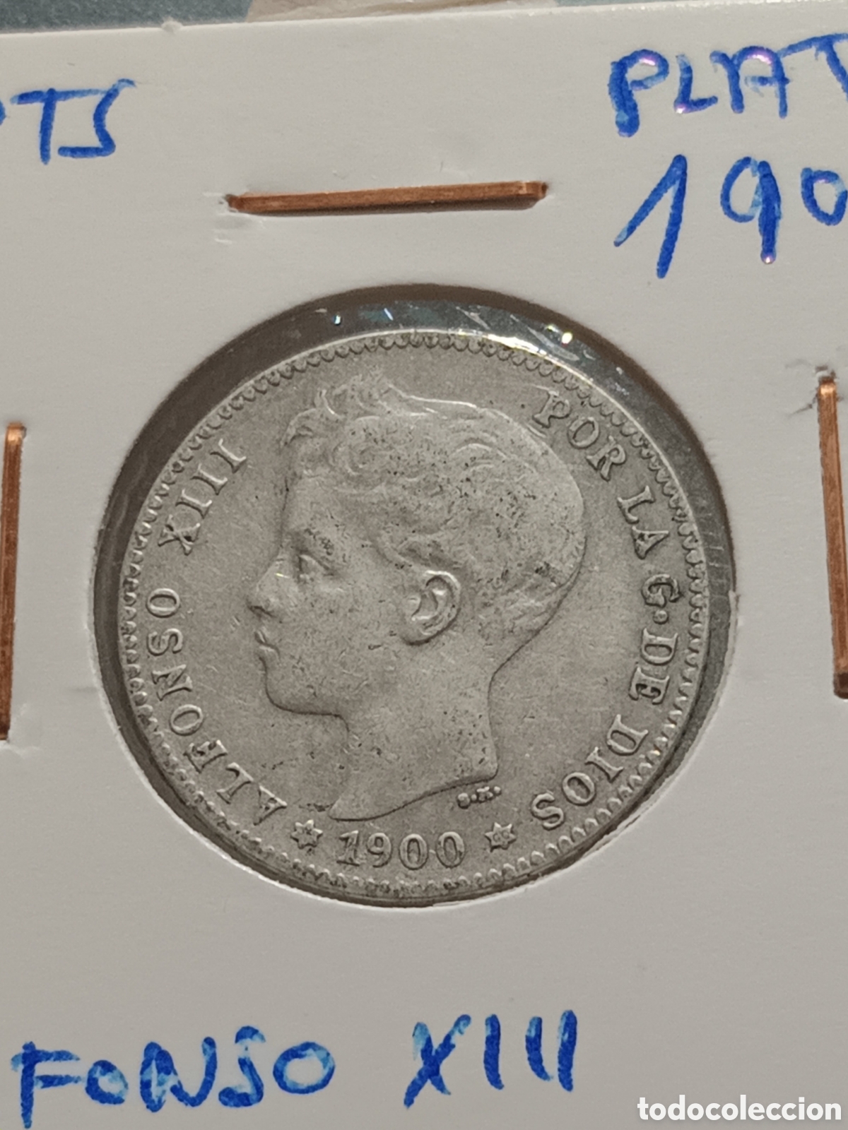 Monedas de Espa&ntilde;a: MONEDA DE 1 PESETA DE PLATA ALFONSO XIII A&Ntilde;O 1900