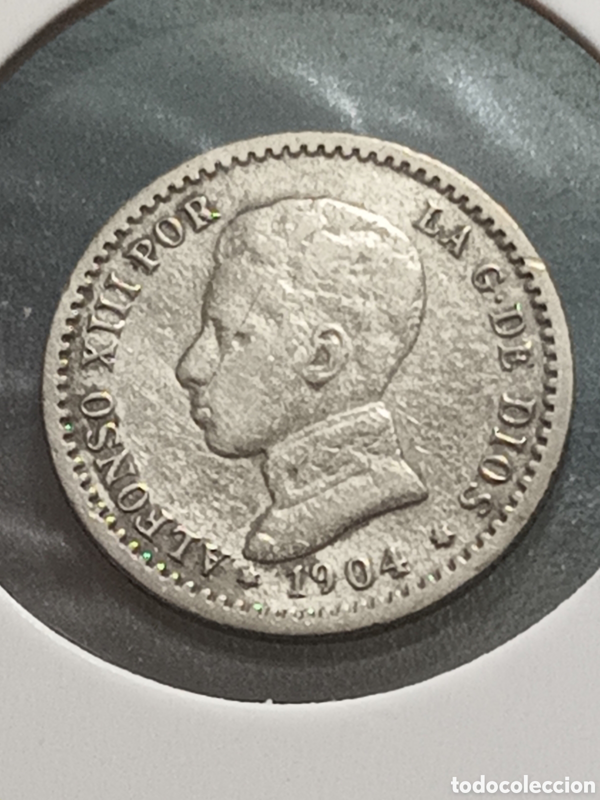 Monedas de Espa&ntilde;a: MONEDA DE 50 C&Eacute;NTIMOS DE PLATA ALFONSO XIII A&Ntilde;O 1904