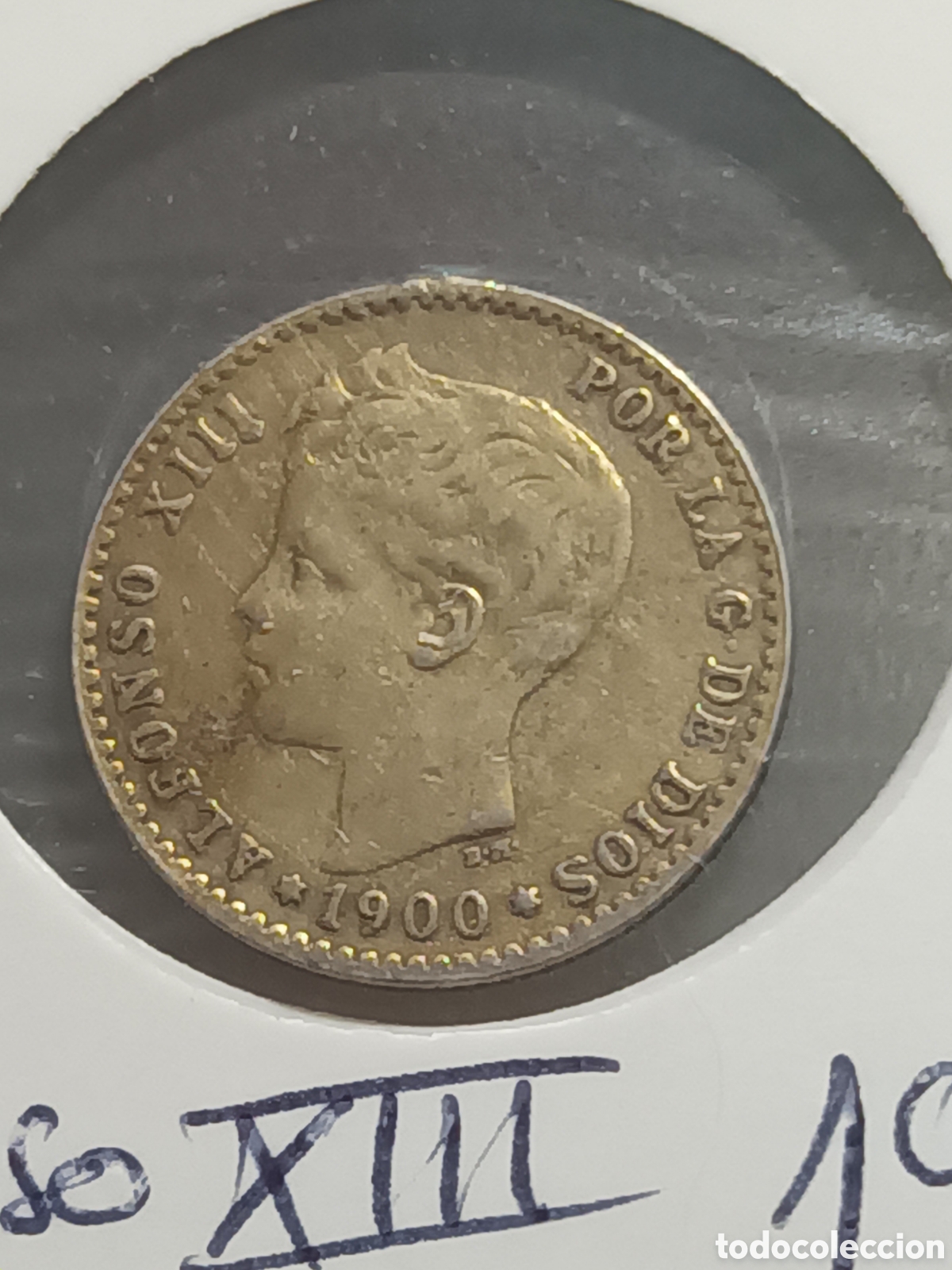 Monedas de Espa&ntilde;a: MONEDA DE 50 C&Eacute;NTIMOS DE PLATA ALFONSO XIII A&Ntilde;O 1900