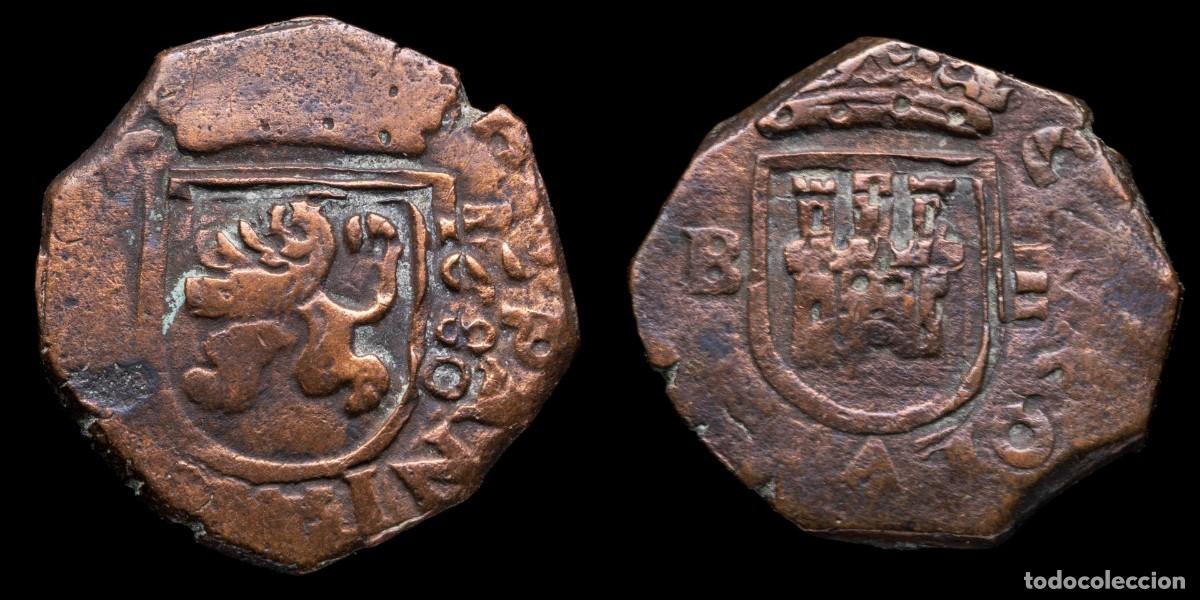 Monedas de Espa&ntilde;a: 1680, 8 Maravedis Philips IV, Burgos Mint - 21 mm / 5,23 gr.