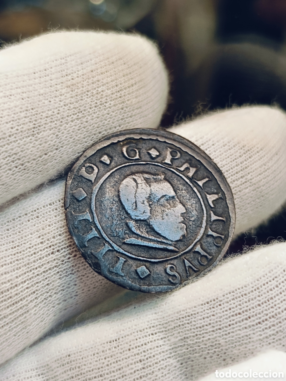 Monedas de Espa&ntilde;a: 16 MARAVEDIS . FELIPE IIII . A&Ntilde;O 1664. CECA MADRID . VARIANTE &rdquo;N&rdquo; INVERTIDA