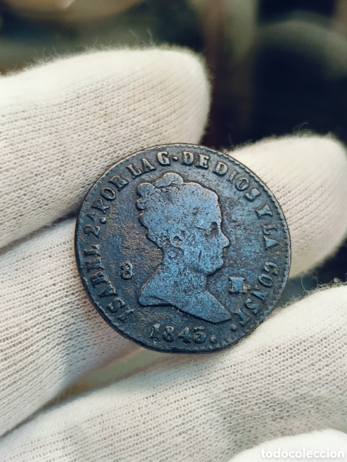 Monedas de Espa&ntilde;a: 8 MARAVEDIS . ISABEL II . A&Ntilde;O 1843 . CECA SEGOVIA