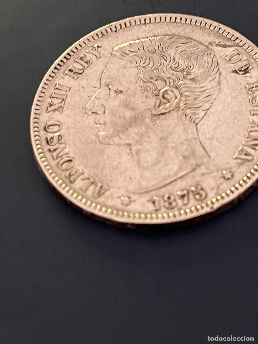 Monedas de Espa&ntilde;a: Espa&ntilde;a. 5 pesetas de plata. 1875. Alfonso XII.