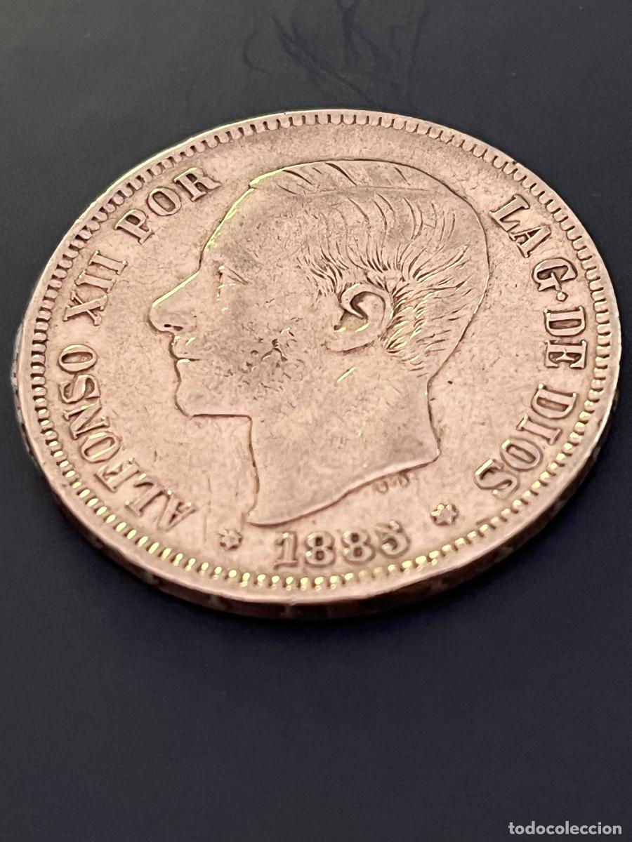 Monedas de Espa&ntilde;a: Espa&ntilde;a. 5 pesetas de plata. 1885. Alfonso XII.