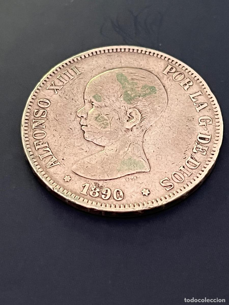 Monedas de Espa&ntilde;a: Espa&ntilde;a. 5 pesetas de plata. 1890. Alfonso XIII.