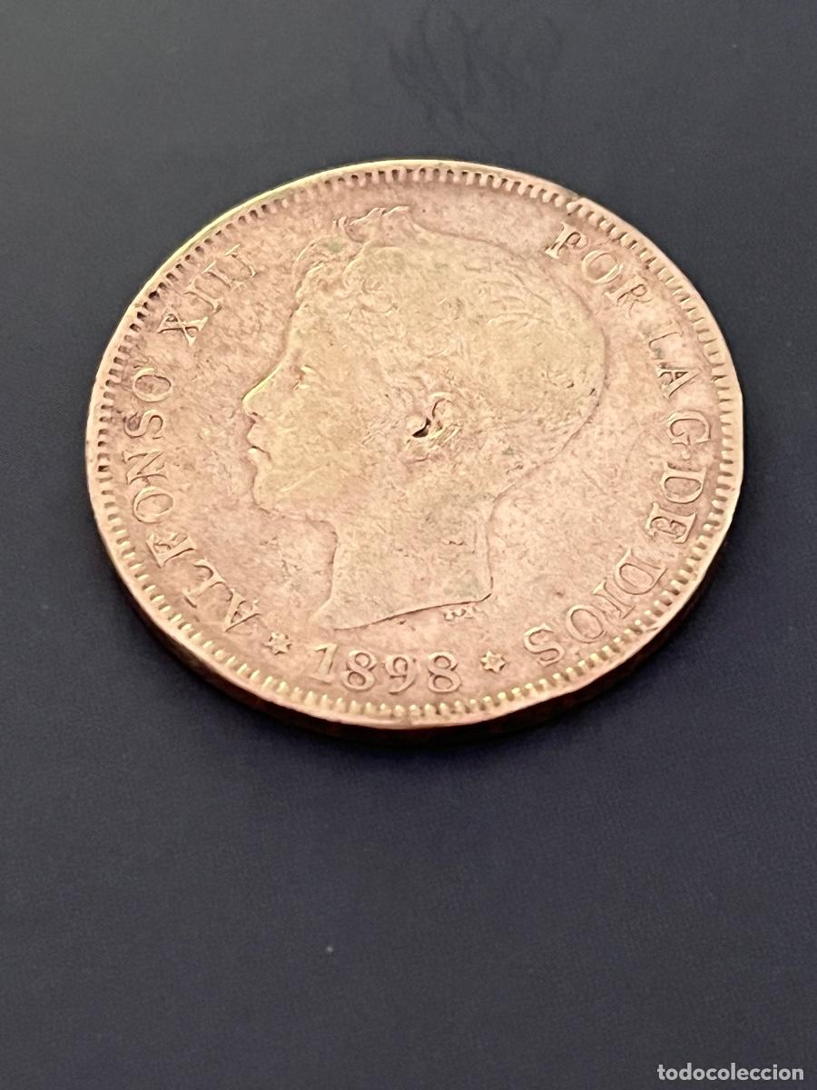 Monedas de Espa&ntilde;a: Espa&ntilde;a. 5 pesetas de plata. 1898. Alfonso XIII.