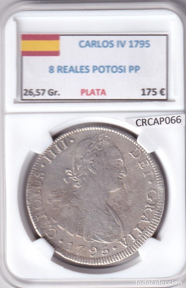 Monedas de Espa&ntilde;a: CRCAP066 MONEDA ESPA&Ntilde;A CARLOS IV 8 REALES 1795 POTOSI PP PLATA