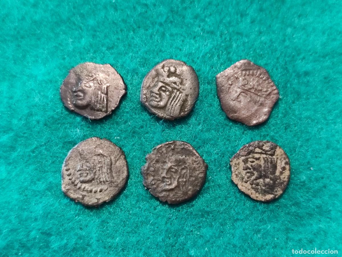 Monedas de Espa&ntilde;a: (450) 6 monedas de 1 Dinerillo de la Cruz de la Corona de Arag&oacute;n