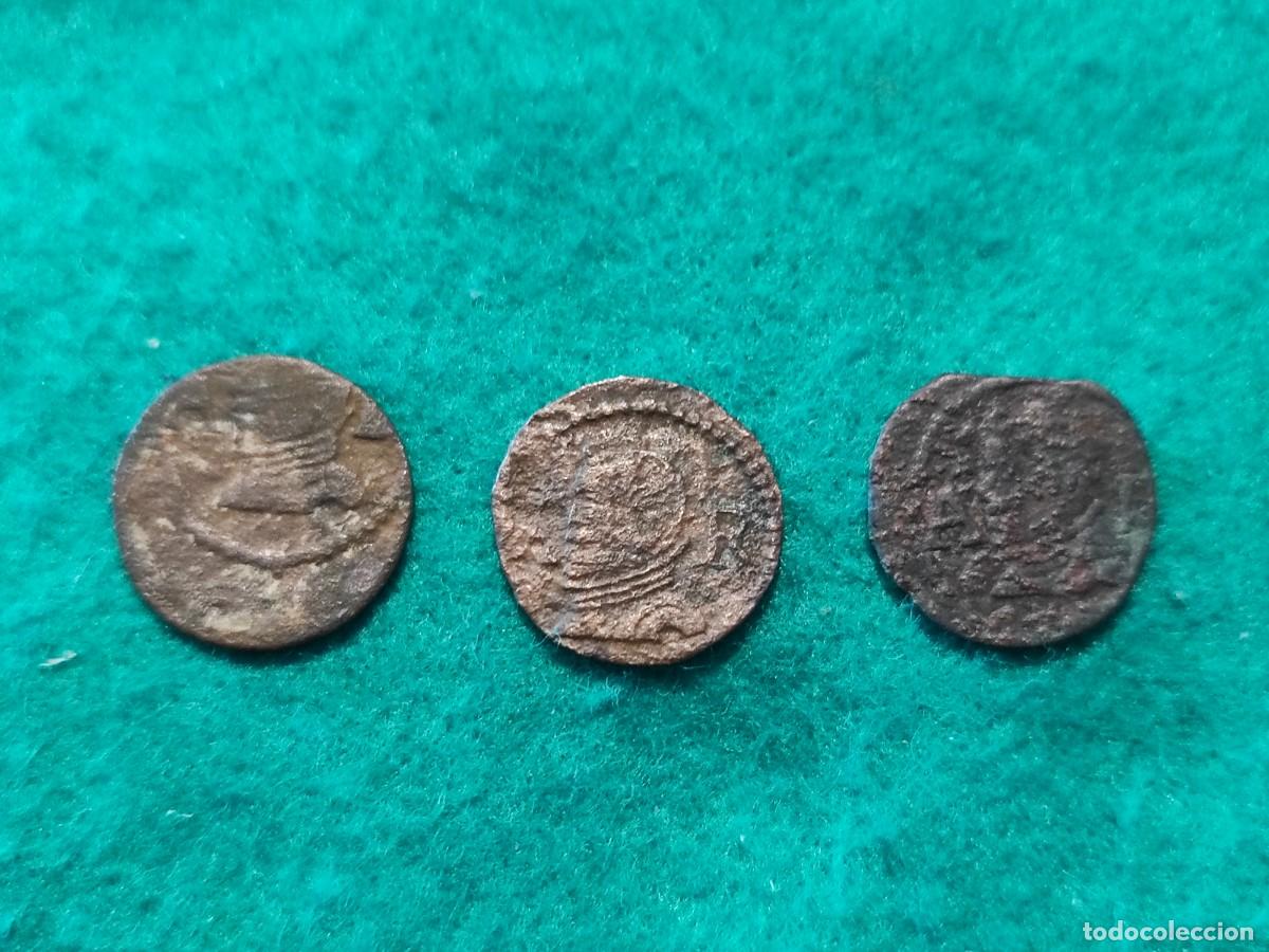 Monedas de Espa&ntilde;a: (453) 3 Ardites de Barcelona de 1654 - Felipe IV