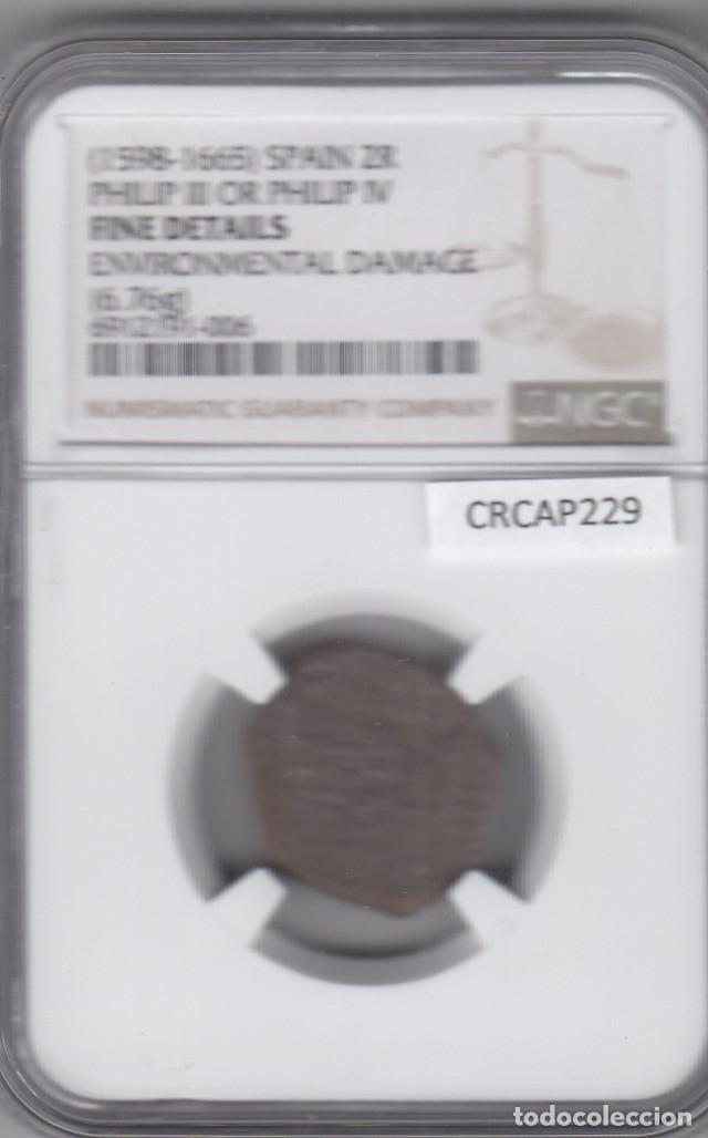 Coins of Spain: CRCAP229 MONEDA ESPA&Ntilde;A FELIPE III O IV 2 REALES 1598-1665