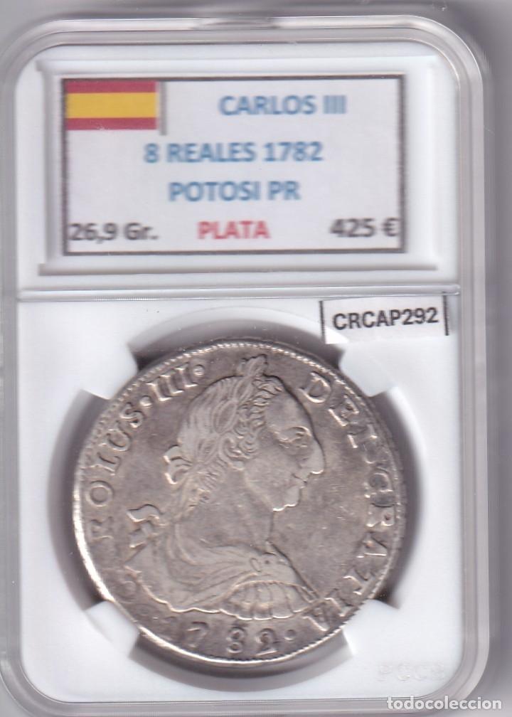 Monedas de Espa&ntilde;a: CRCAP292 MONEDA ESPA&Ntilde;A CARLOS III 8 REALES 1782 POTOSI PR PLATA