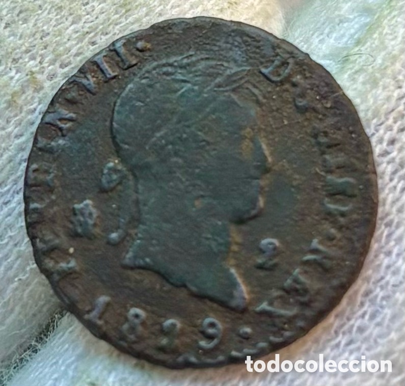 Monedas de Espa&ntilde;a: Moneda 2 Maravedis 1829 Segovia. Fernando VII