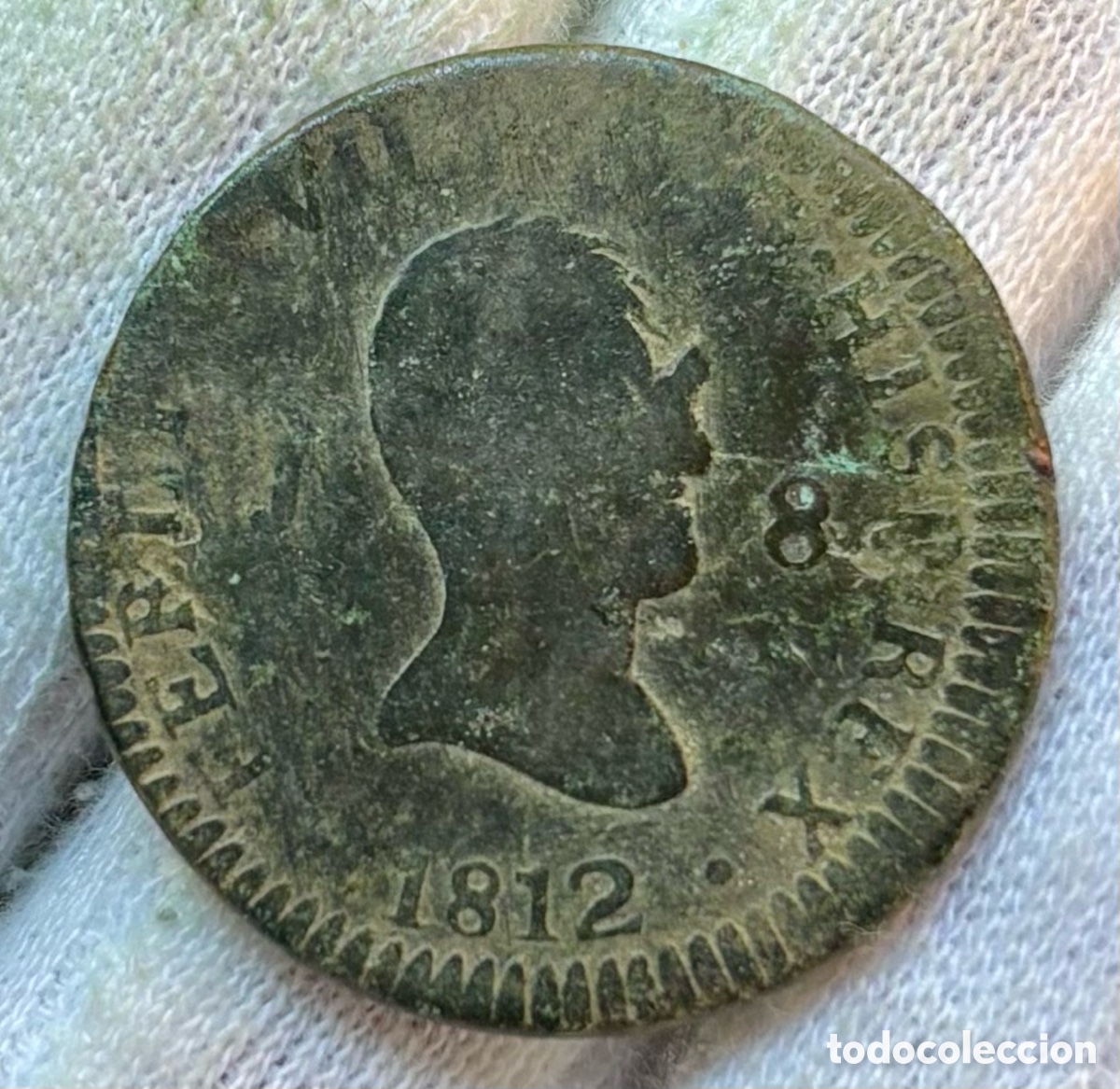 Monedas de Espa&ntilde;a: Moneda 8 Maravedis 1812 Jubia . Fernando VII