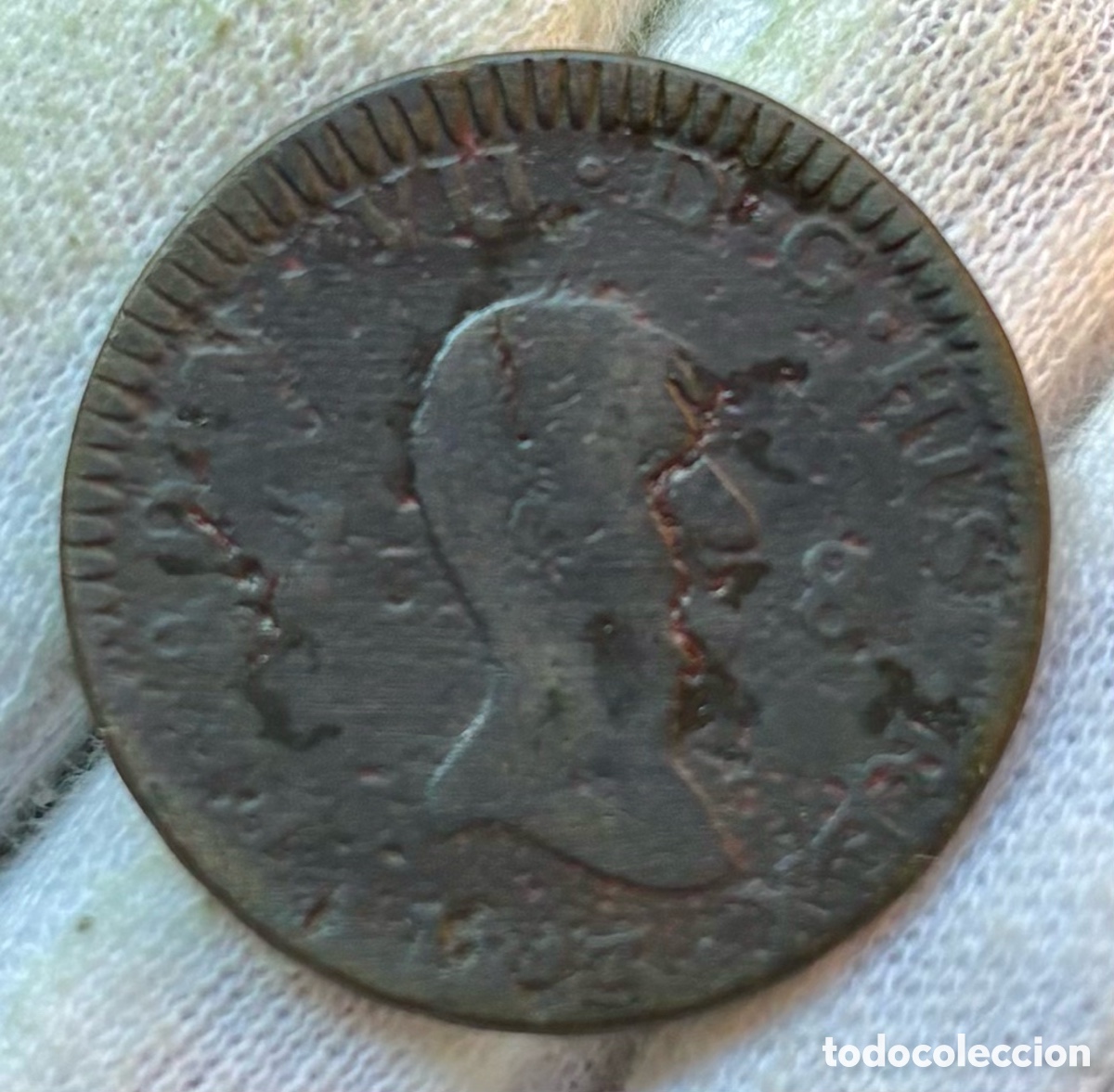 Monedas de Espa&ntilde;a: Moneda 8 Maravedis 1813 Jubia. Fernando VII