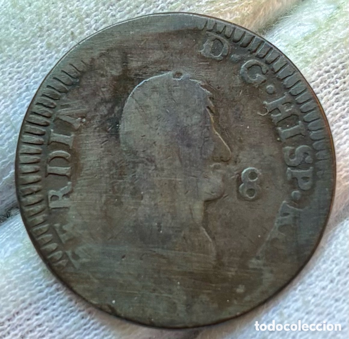 Monedas de Espa&ntilde;a: Moneda 8 Maravedis 1814 Jubia . Fernando VII