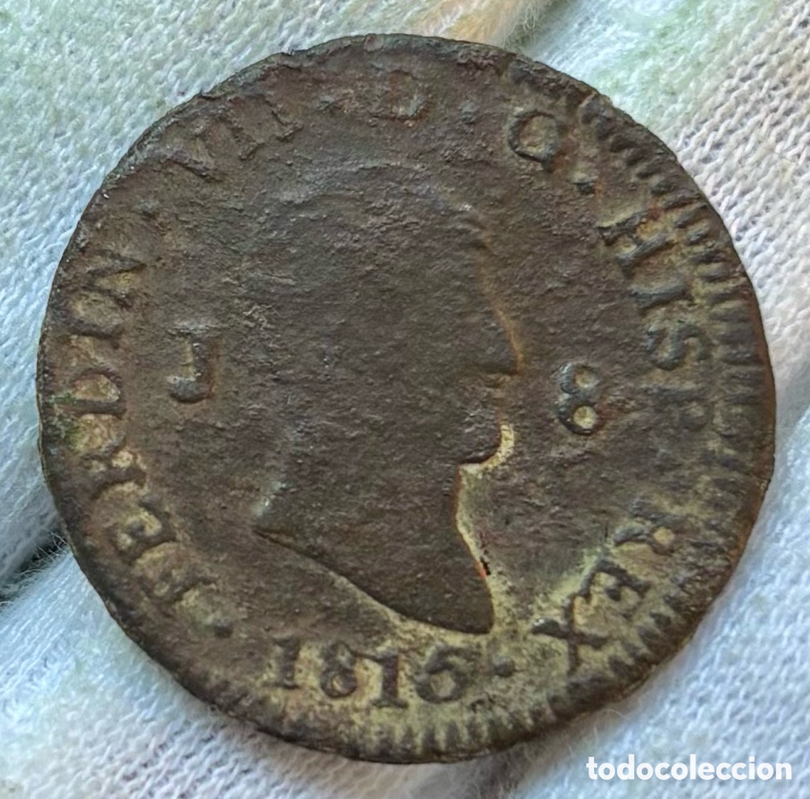 Monedas de Espa&ntilde;a: Moneda 8 Maravedis 1815 Jubia. Fernando VII