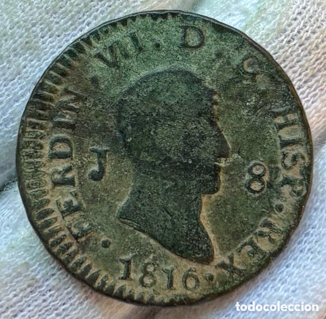 Monedas de Espa&ntilde;a: Moneda 8 Maravedis 1816 Jubia. Fernando VII