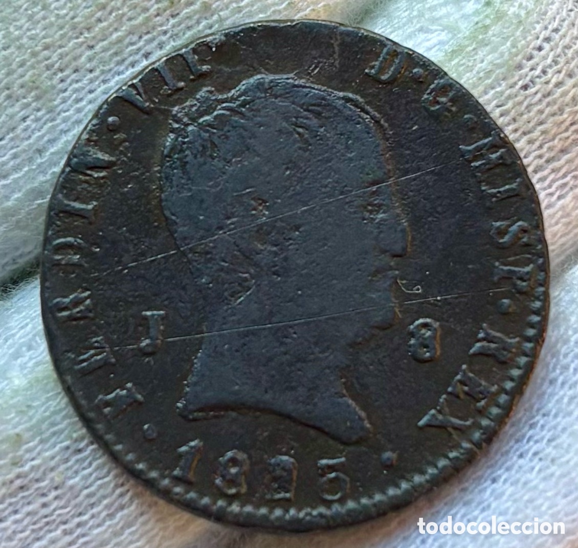 Monedas de Espa&ntilde;a: Moneda 8 Maravedis 1823 Jubia. Fernando VII