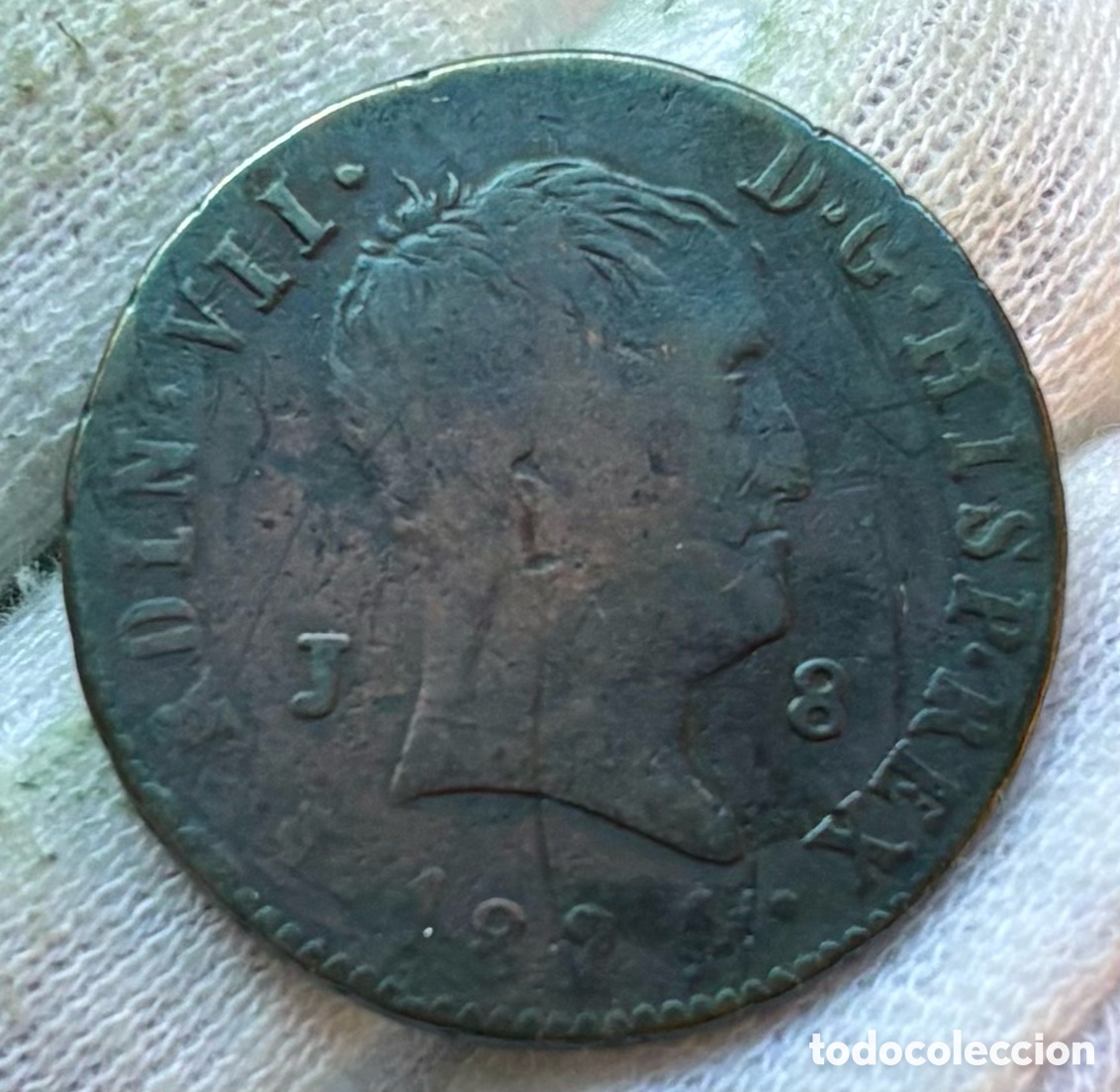 Monedas de Espa&ntilde;a: Moneda 8 Maravedis 1824 Jubia. Fernando VII