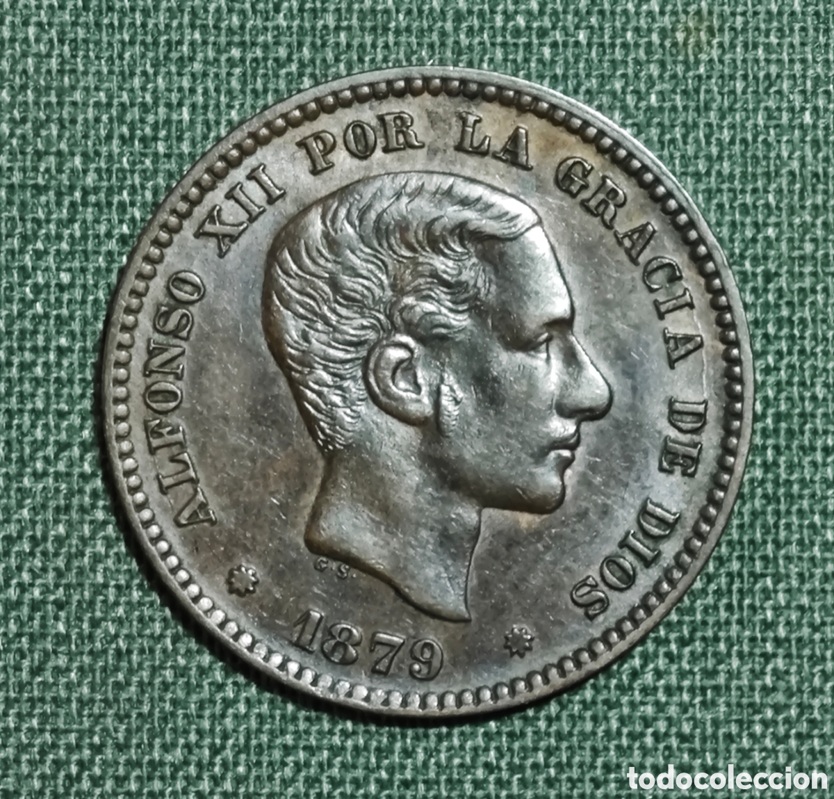 Monedas de Espa&ntilde;a: 5 C&Eacute;NTIMOS ALFONSO XII 1879 BARCELONA OM, ECB/ECB+
