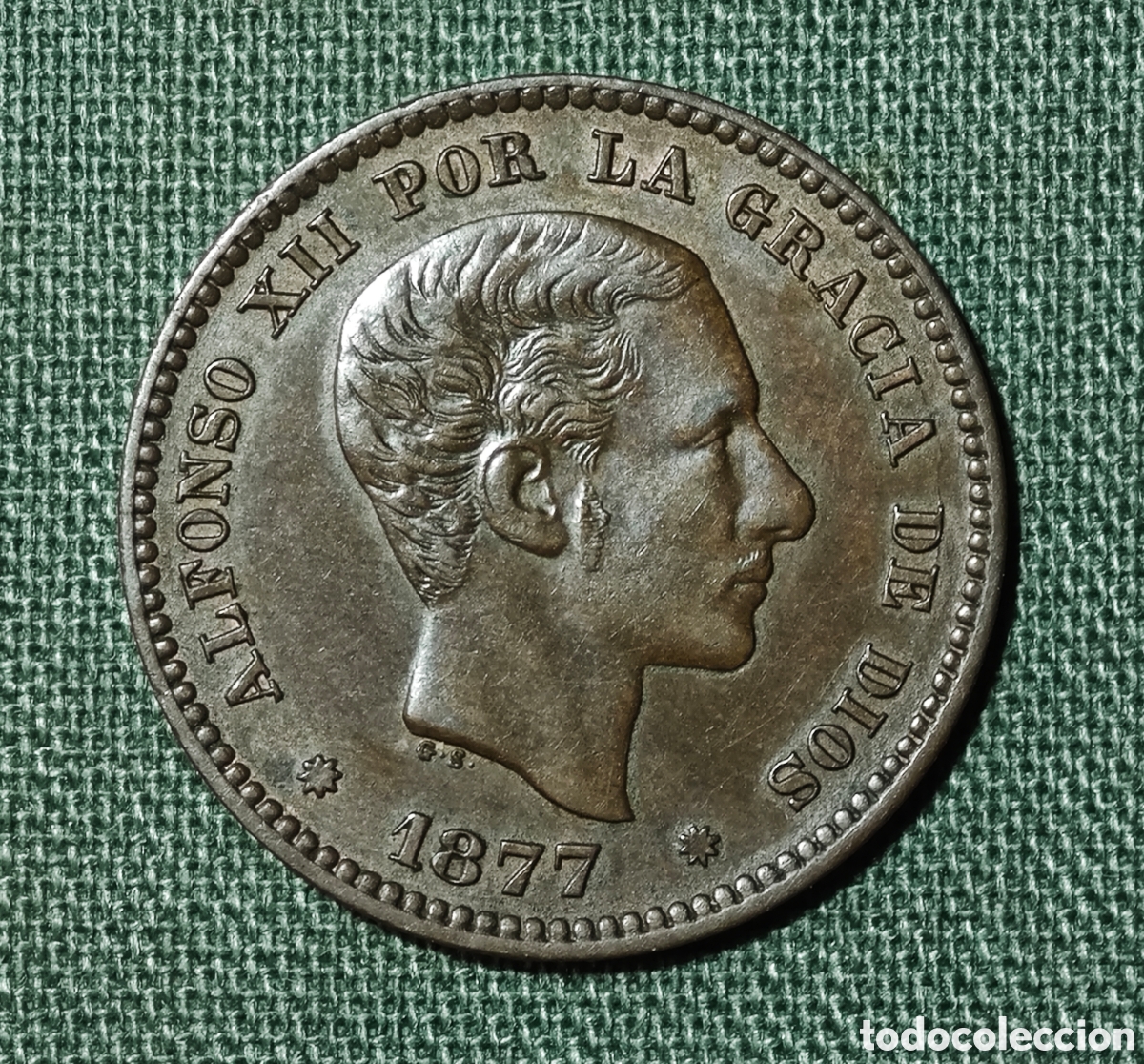 Monedas de Espa&ntilde;a: 5 C&Eacute;NTIMOS ALFONSO XII 1879 BARCELONA OM, EBC/EBC+