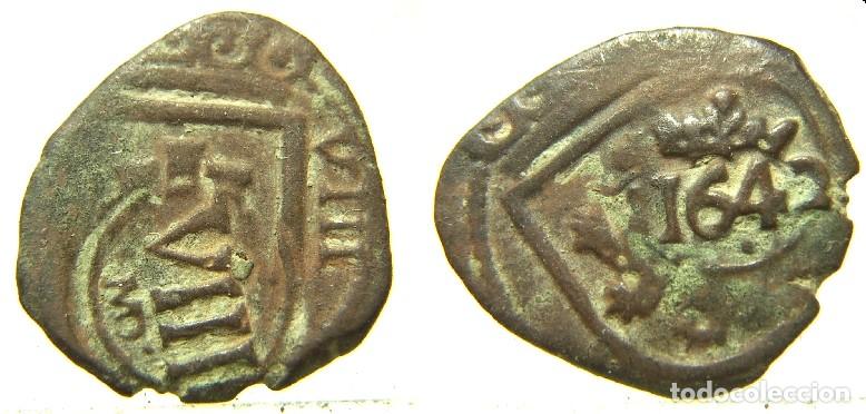 Monedas de Espa&ntilde;a: Moneda de 8 maraved&iacute;s resellados a identificar, 1642