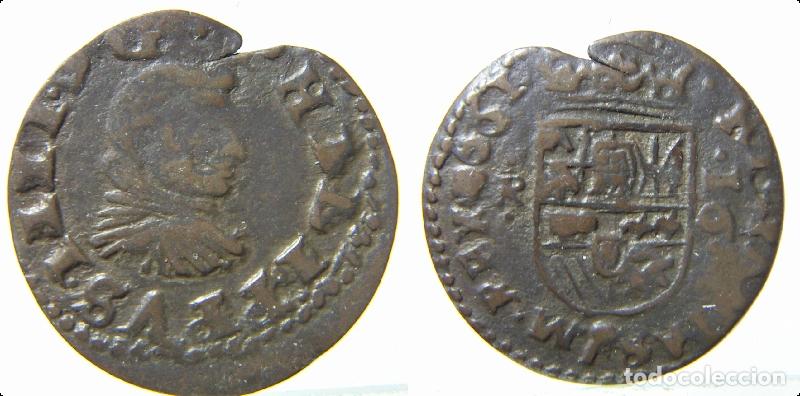 Monedas de Espa&ntilde;a: Moneda de Felipe IV 16 Maraved&iacute;s Coru&ntilde;a - 1661