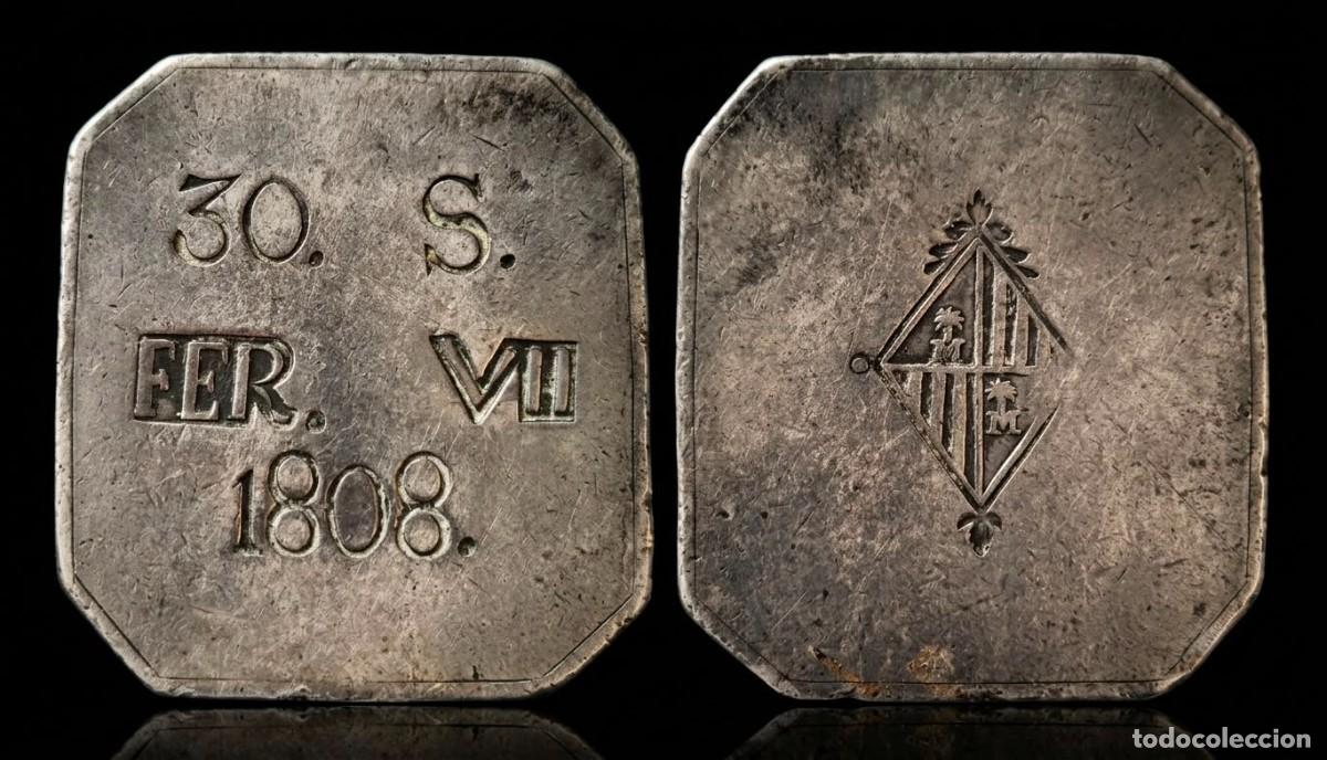 Monedas de Espa&ntilde;a: Espa&ntilde;a Fernando VII - 30 Sous 1808 Mallorca Cal# 519 Plata