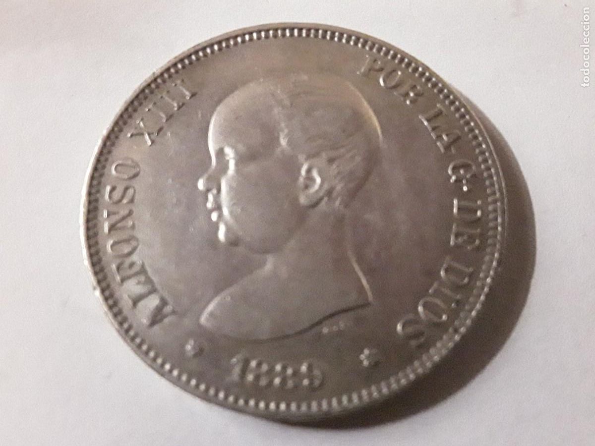 Monedas de Espa&ntilde;a: ESPA&Ntilde;A - 5 PESETAS DE PLATA ALFONSO XIII A&Ntilde;O 1889*18-89. ESTRELLAS VISIBLES.