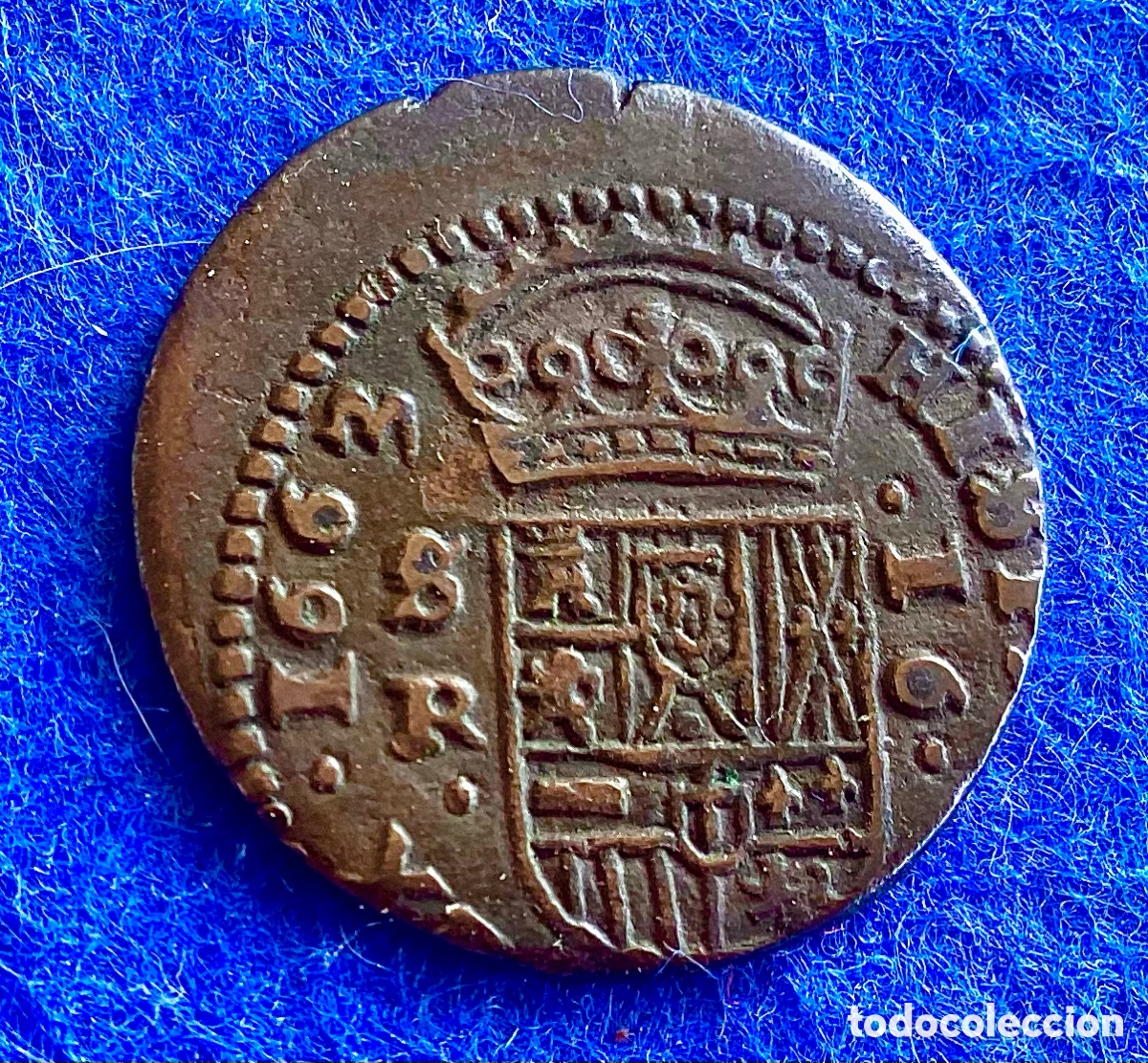 Monedas de Espa&ntilde;a: 16 Maraved&iacute;s 1663. Sevilla. Rey de Espa&ntilde;a Felipe IV (Excelente pieza)