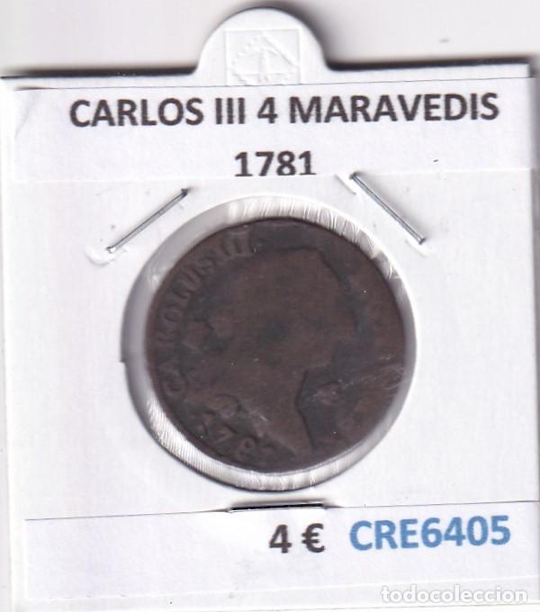 Monedas de Espa&ntilde;a: CRE6405BIS MONEDA ESPA&Ntilde;A CARLOS III 4 MARAVEDIS 1781