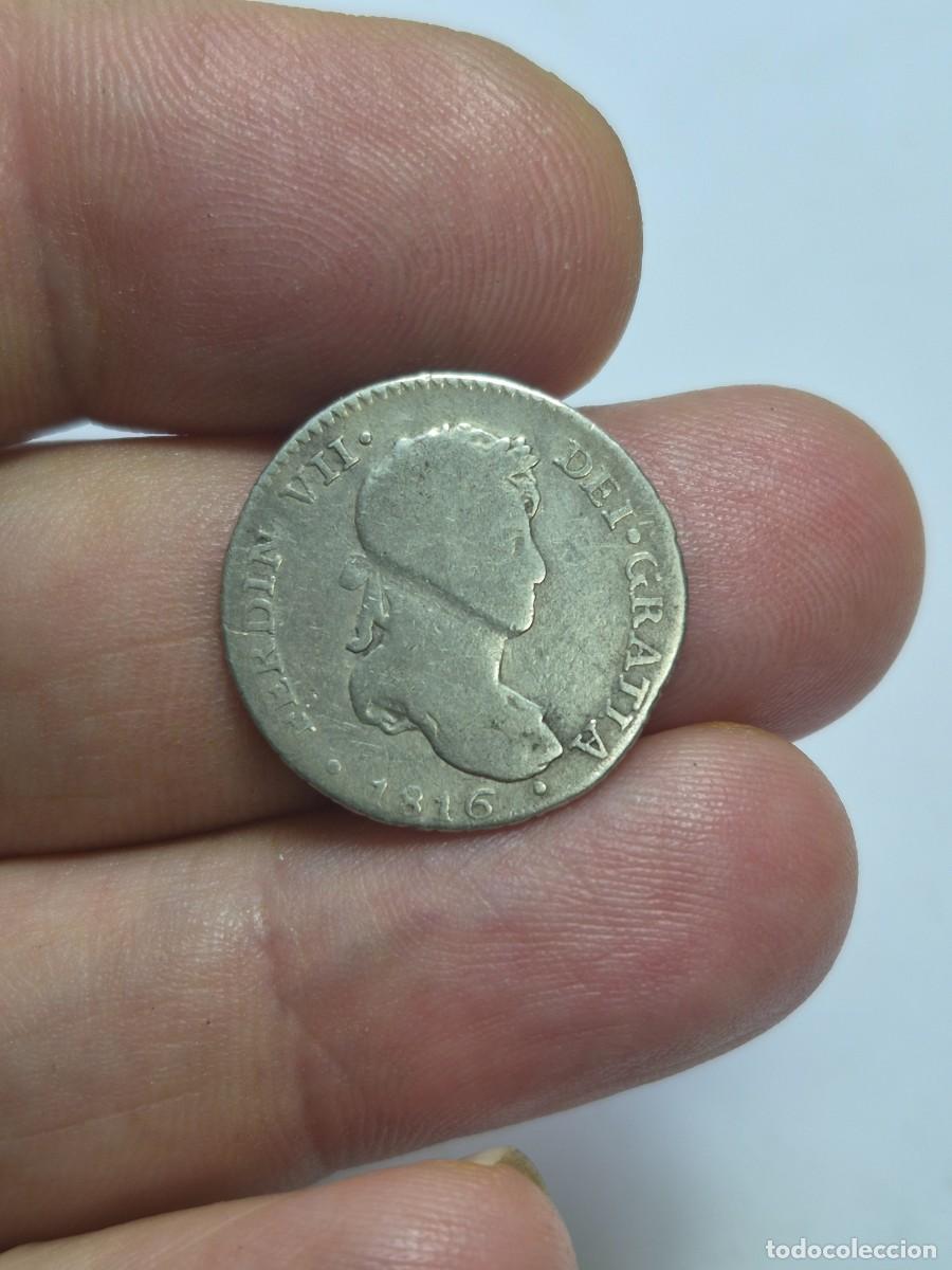 Coins of Spain: NT / FERNANDO VII 1 REAL 1816 LIMA (E1364)