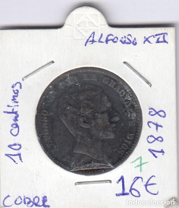 Monedas de Espa&ntilde;a: CRE0007 MONEDA ESPA&Ntilde;A 10 CENTIMOS ALFONSO XII 1878 COBRE