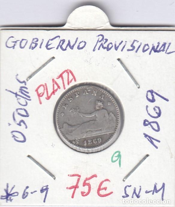 Monedas de Espa&ntilde;a: CRE0009 MONEDA ESPA&Ntilde;A 0,50 CTMS PLATA GOB PROV 1869 6-9 SN-M