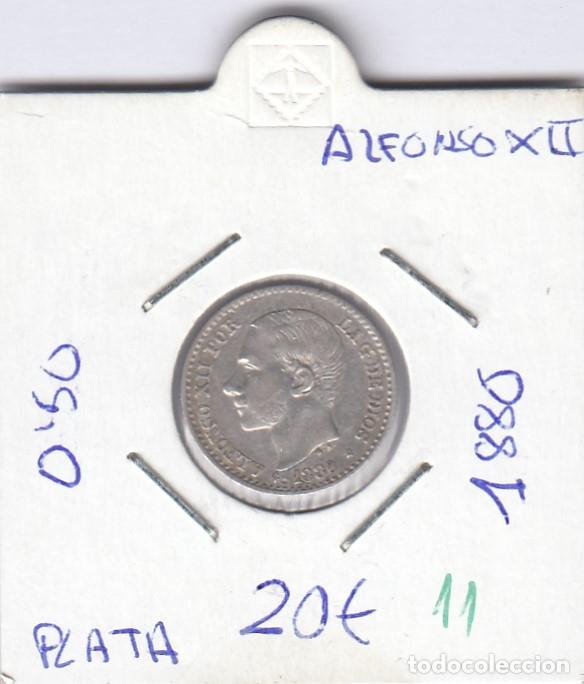 Monedas de Espa&ntilde;a: CRE0011 MONEDA ESPA&Ntilde;A 0,50 CTMS PLATA 1880 ALFONSO XII