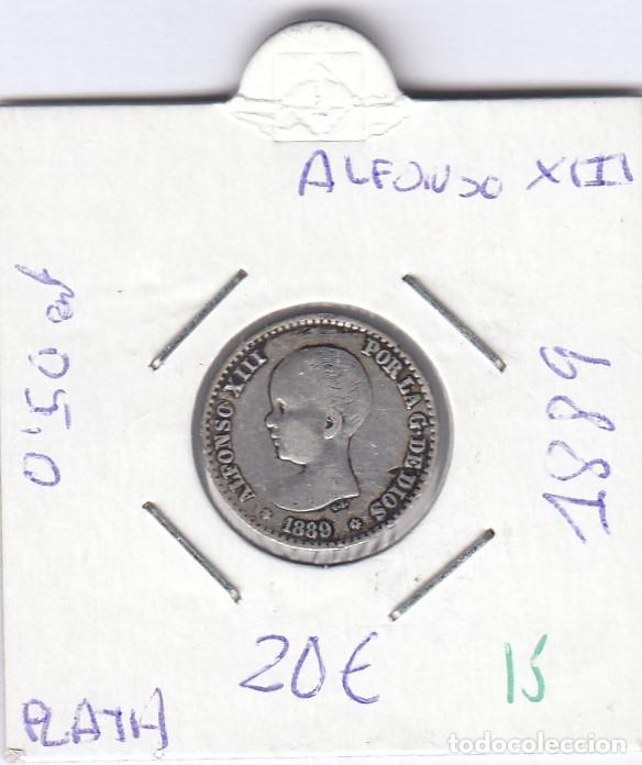 Monedas de Espa&ntilde;a: CRE0015 MONEDA ESPA&Ntilde;A ALFONSO XIII 1889 50 CTS PLATA