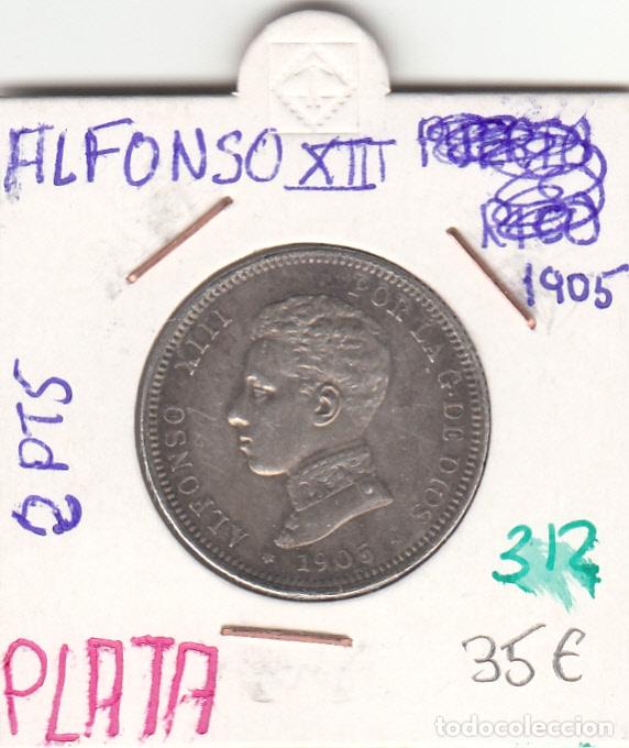 Monedas de Espa&ntilde;a: CRE0312 MONEDA ESPA&Ntilde;A ALFONSO XIII 1905 2 PESETAS PLATA