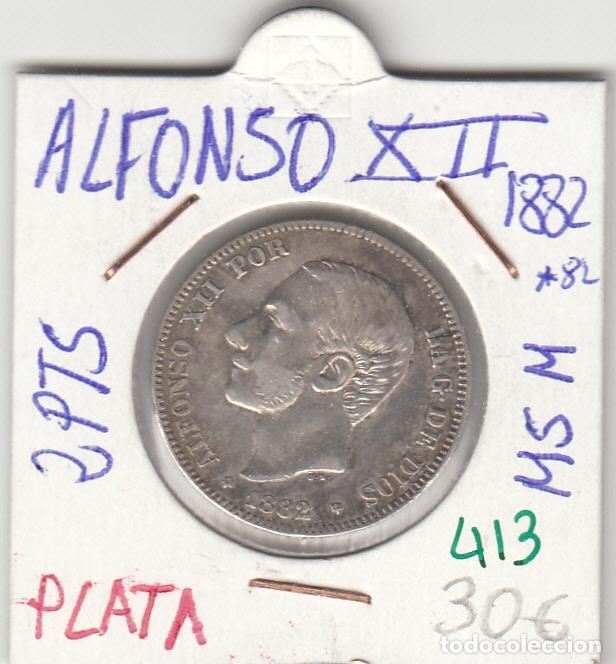 Monedas de Espa&ntilde;a: CRE0413 MONEDA ESPA&Ntilde;A PLATA ALFONSO XII PLATA 2 PESETA 1882 82 MSM
