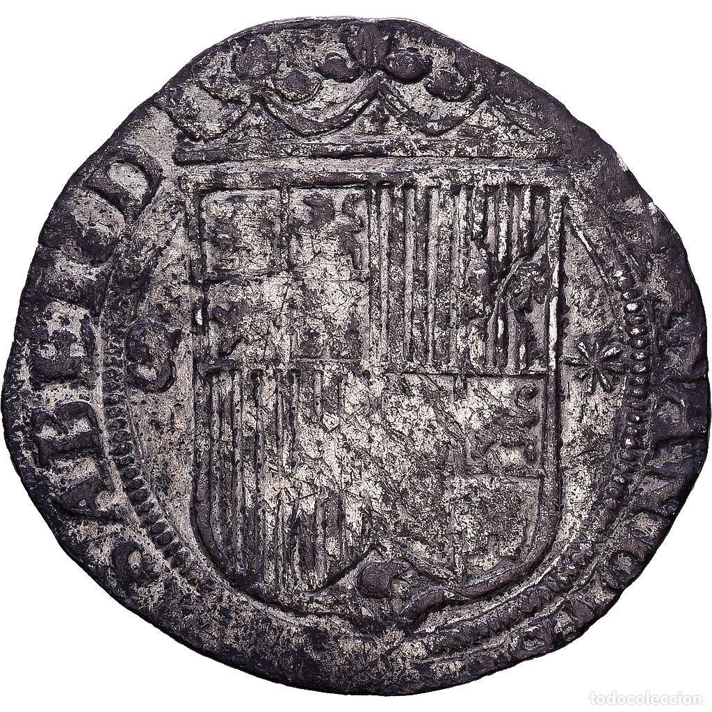 Monedas de Espa&ntilde;a: [#139611] Espa&ntilde;a, Ferdinand & Isabella, 1 R&eacute;al, 1497-1566, Seville, Plata, BC+