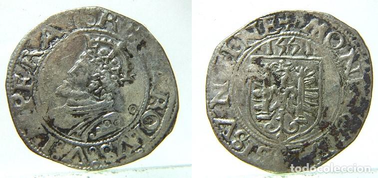 Monedas de Espa&ntilde;a: Moneda de Carlos I Blanca de Besancon 1551 ,1,20 gr. muy escasa