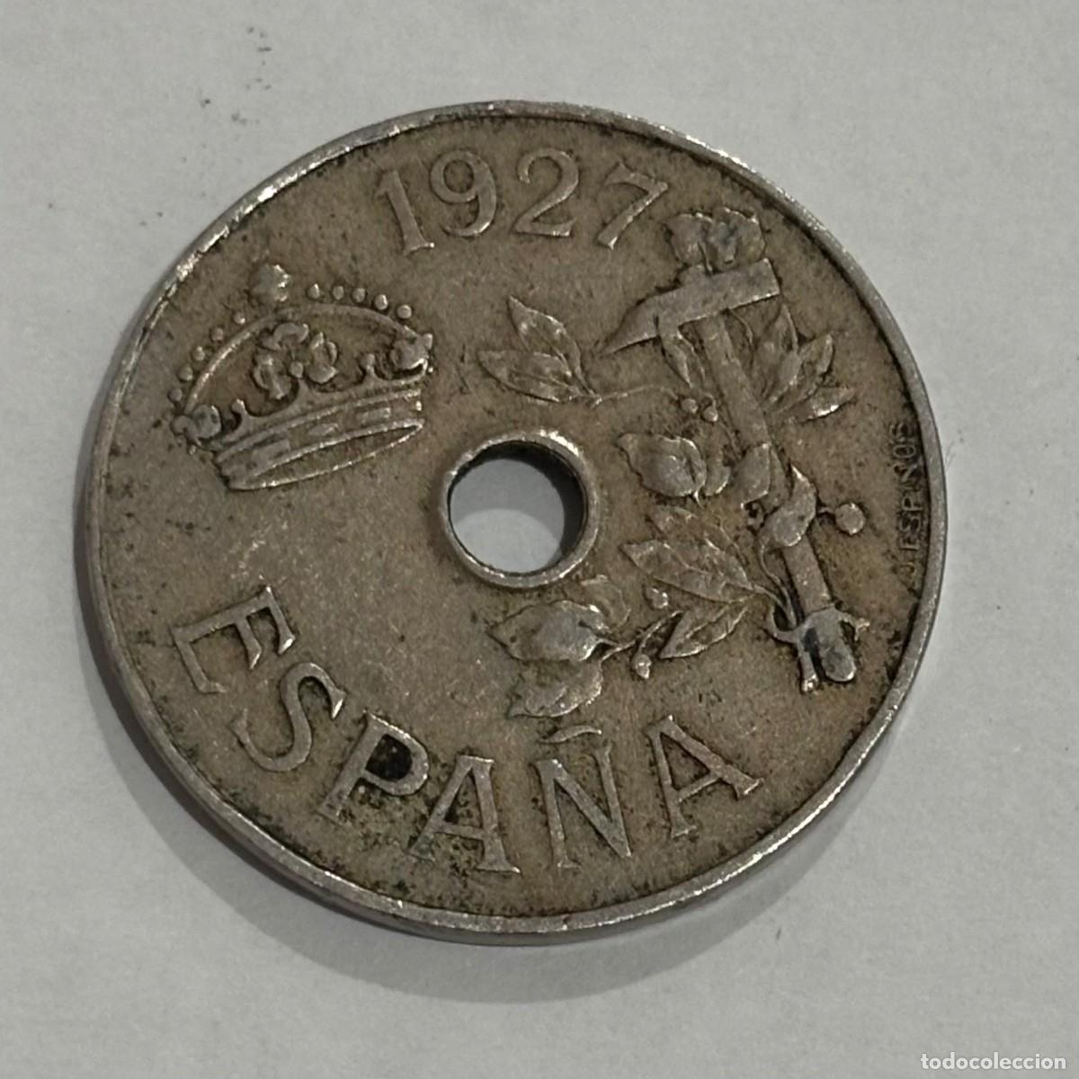 Monedas de Espa&ntilde;a: MONEDA DE 25 C&Eacute;NTIMOS 1927 (FOTO)
