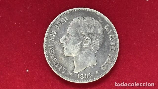 Monedas de Espa&ntilde;a: Alfonso XII 5 ptas 1885 *18 *85, Madrid MSM AC 60
